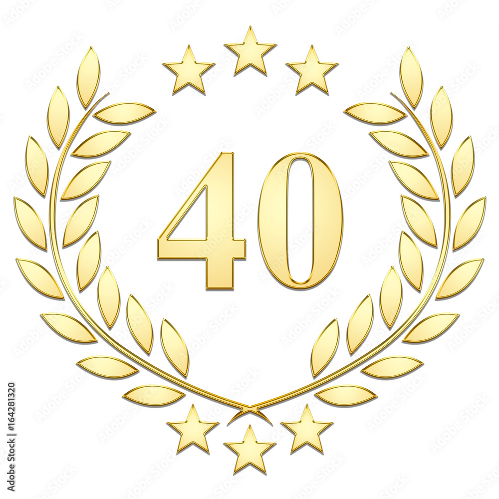 Lauriers 3 étoiles, 40 sur fond blanc Lauriers 3 étoiles, 40 sur fond blanc