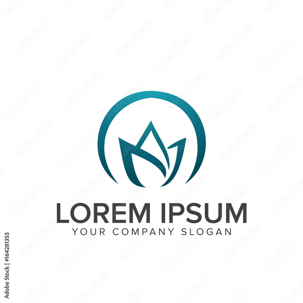 Vector abstract flower. Spa, yoga and relax logo design concept Vector abstract flower. Spa, yoga and relax logo design concept