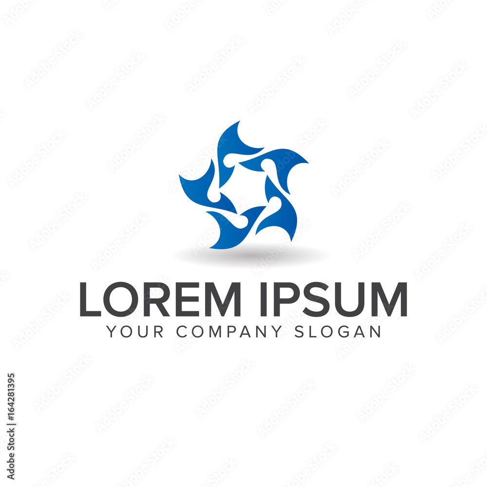 blue star logo design concept template blue star logo design concept template