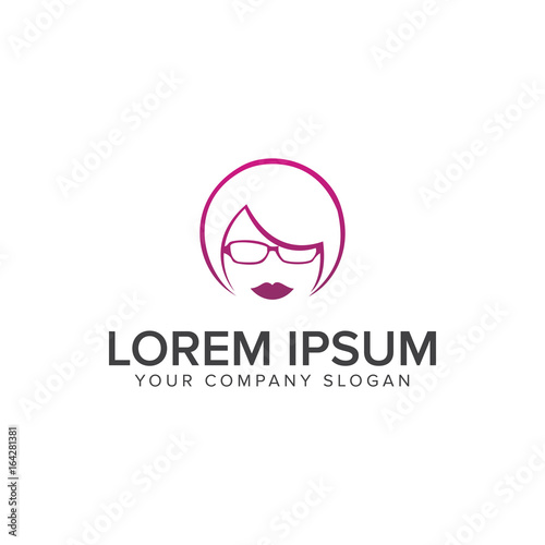 beauty face woman logo. beauty Spa design concept template