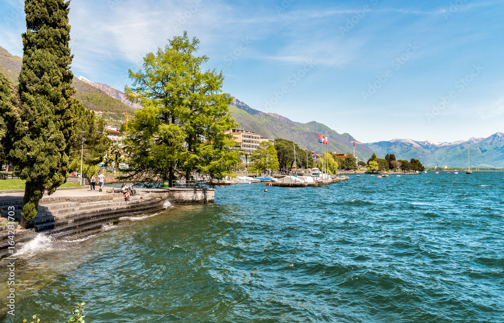 Locarno Lakeside, situated on the lake Maggiore, Ticino, Switzerland