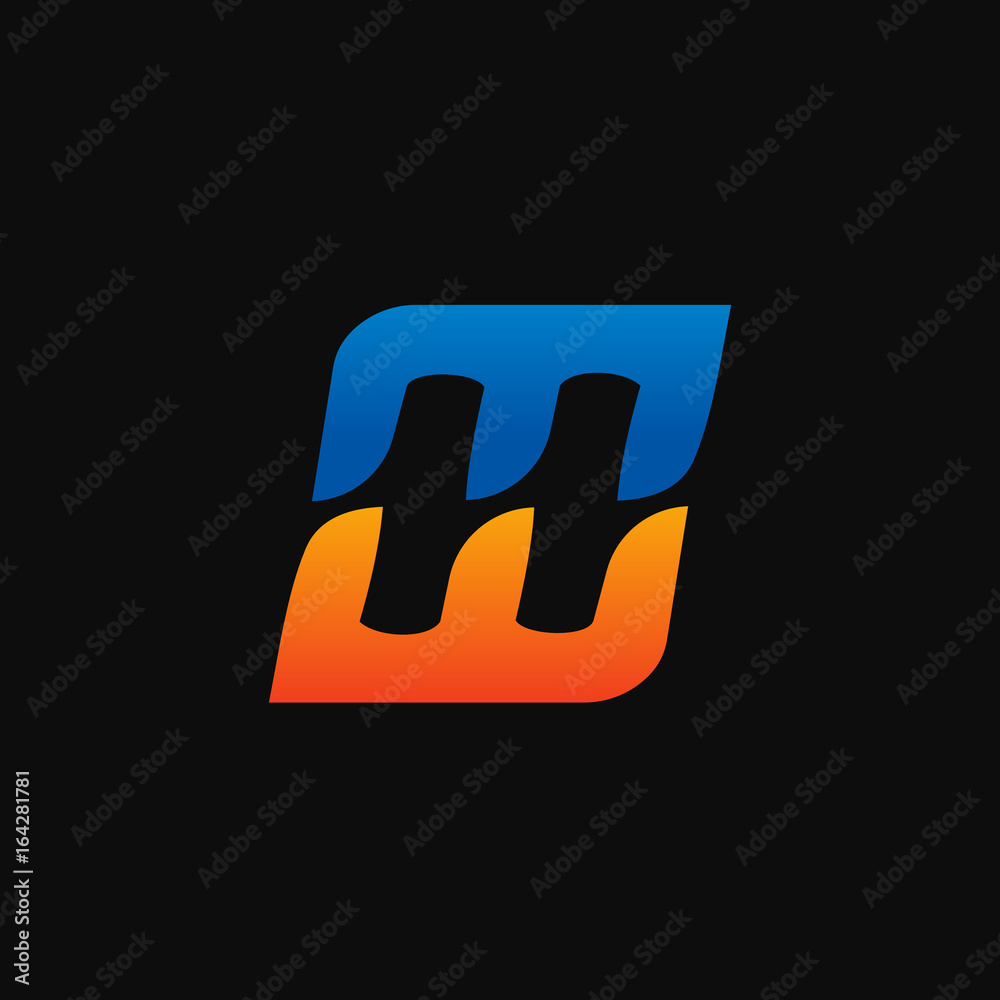 Fototapeta premium letter H, E Logo. speed logo design concept template