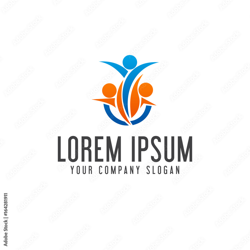 people Business and Consulting logo. teamwork communication grou people Business and Consulting logo. teamwork communication grou