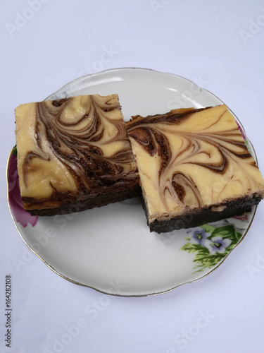 Brownie cheese cake