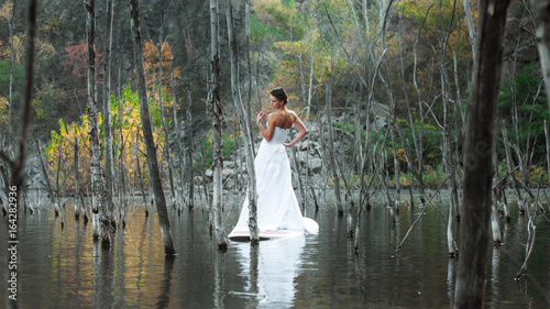 girl bride stand up paddleboard 06 © serguastock