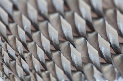 Drill bits isolated on white background