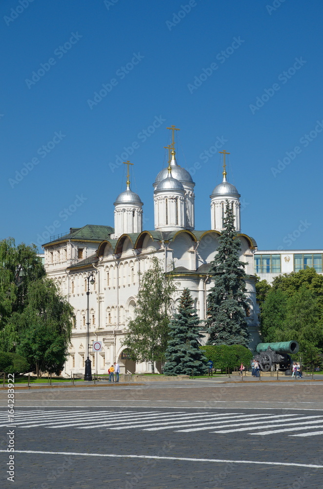 Moscow, Russia - July 11, 2017: The Patriarchal Palace and the Church of the Twelve apostles in the Moscow Kremlin Moscow, Russia - July 11, 2017: The Patriarchal Palace and the Church of the Twelve apostles in the Moscow Kremlin