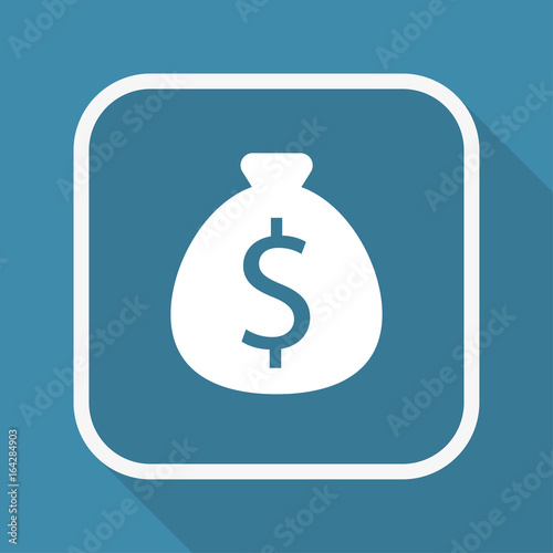App Button mit Schatten - Dollar Geldsack