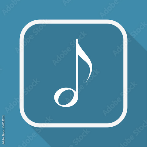 App Button mit Schatten - Musiknote