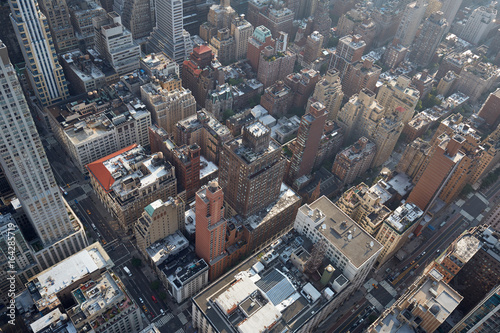 New York City Manhattan aerial view with skyscrapers texture background