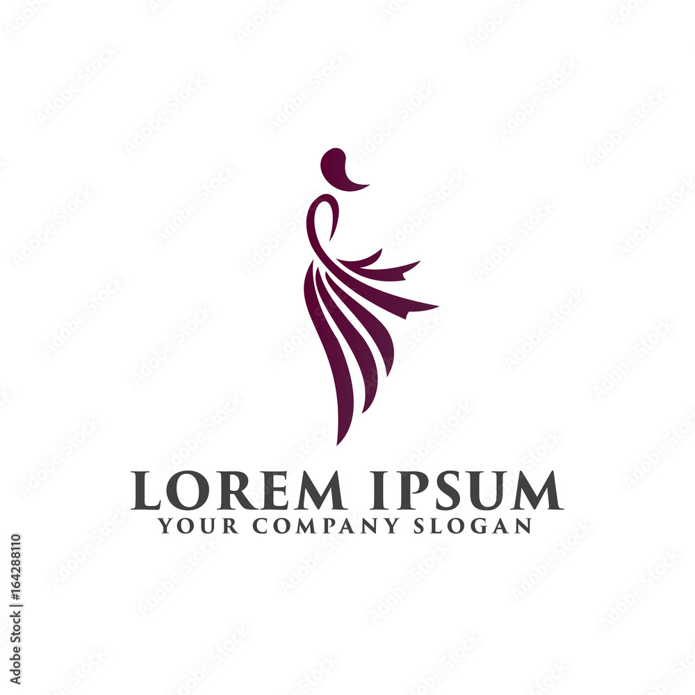 fashion people logo design concept template Stock Vector | Adobe Stock