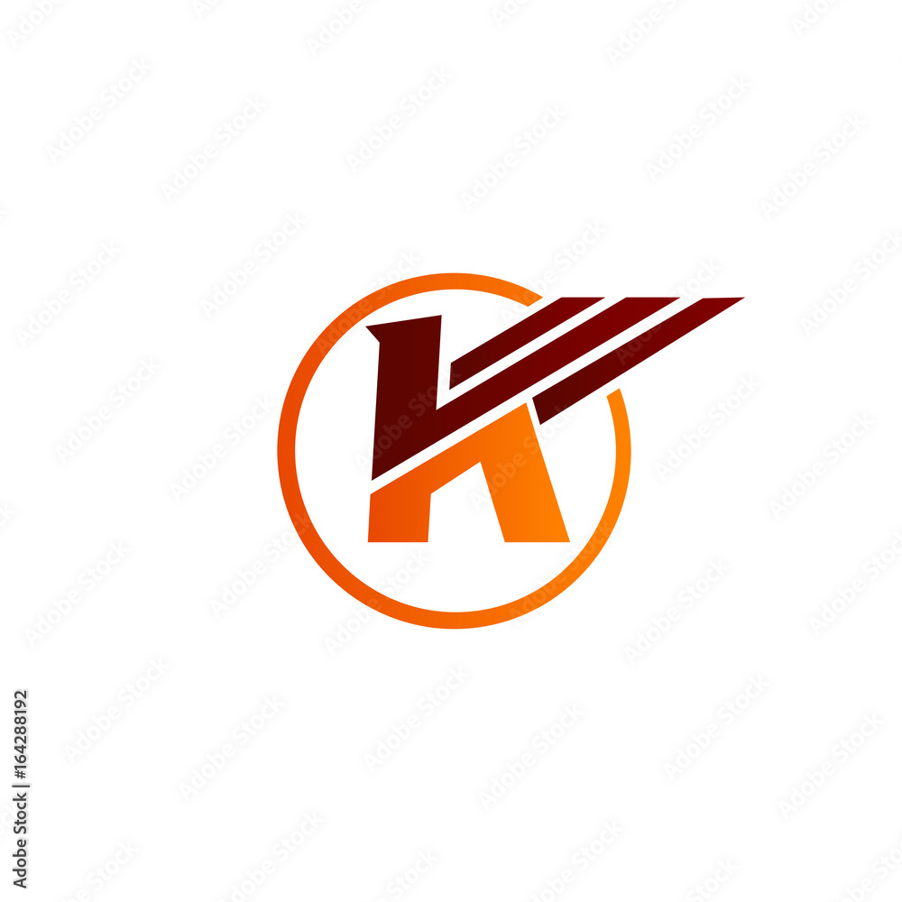 letter k wings logo design concept template letter k wings logo design concept template