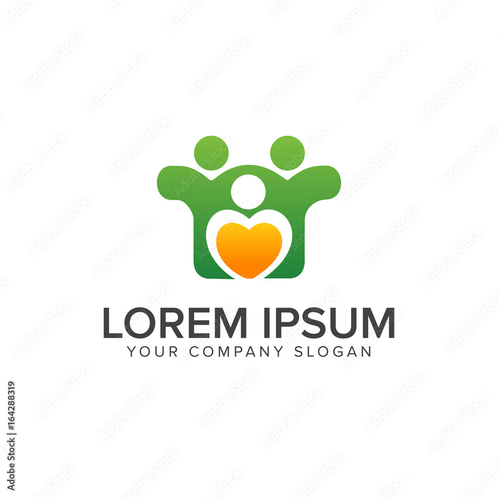 family care people logo design concept template family care people logo design concept template