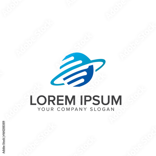 Technology comminication logo. Computer Internet logo design concept template