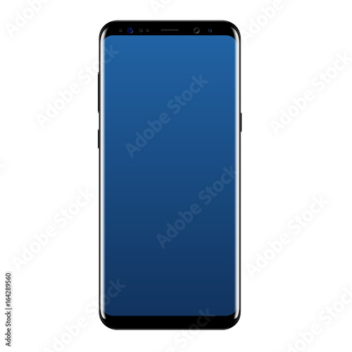smart phone vector drawing isolated on white background