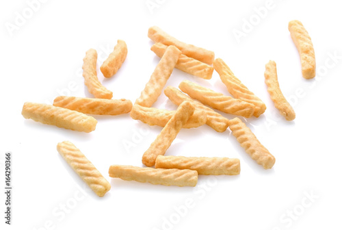 Oriental prawn crackers on white