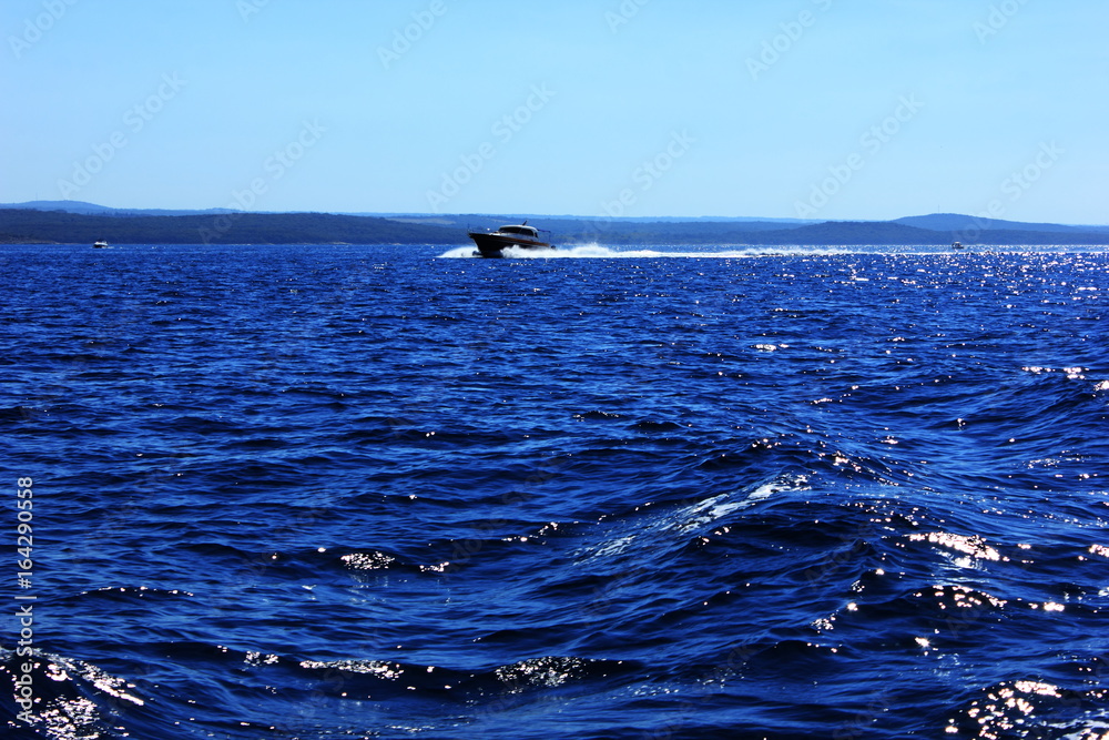 Fototapeta premium seascape with boat