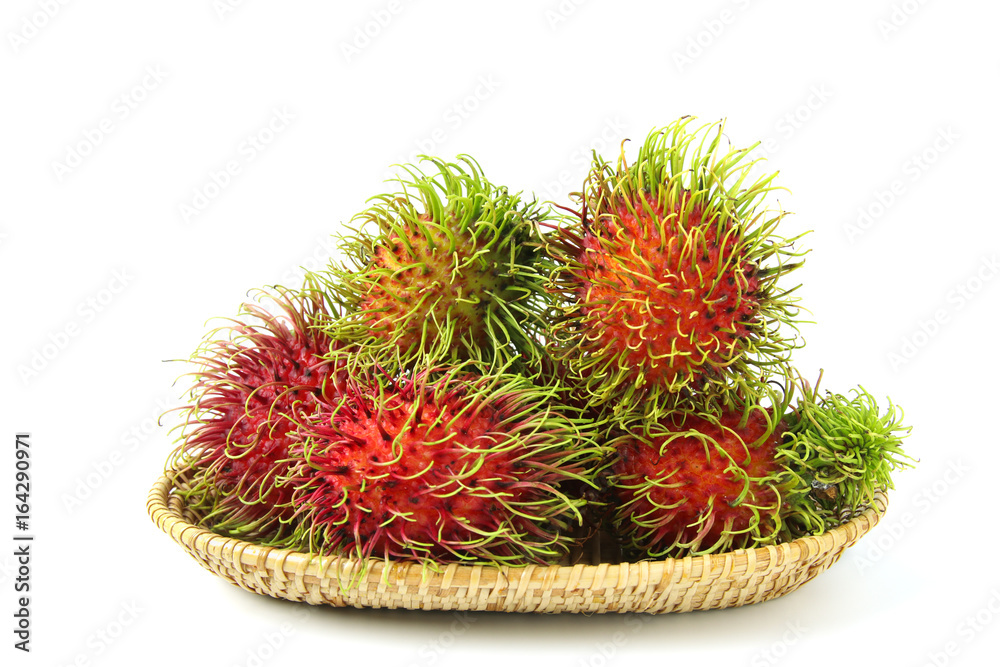 rambutan isolated on the white background . rambutan isolated on the white background .