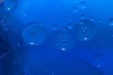 abstract blue bubble, oil in water  background