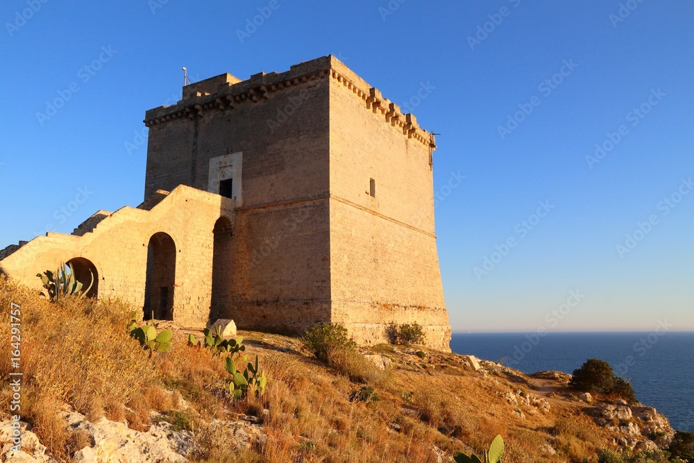 Apulia sunset view - defensive tower