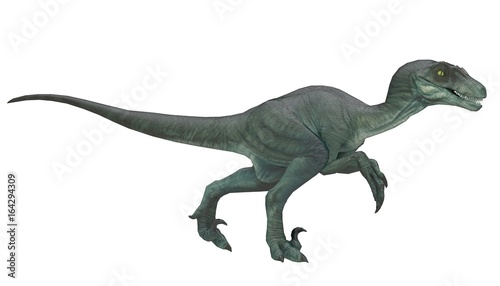 velociraptor running pose 3d rendering photo
