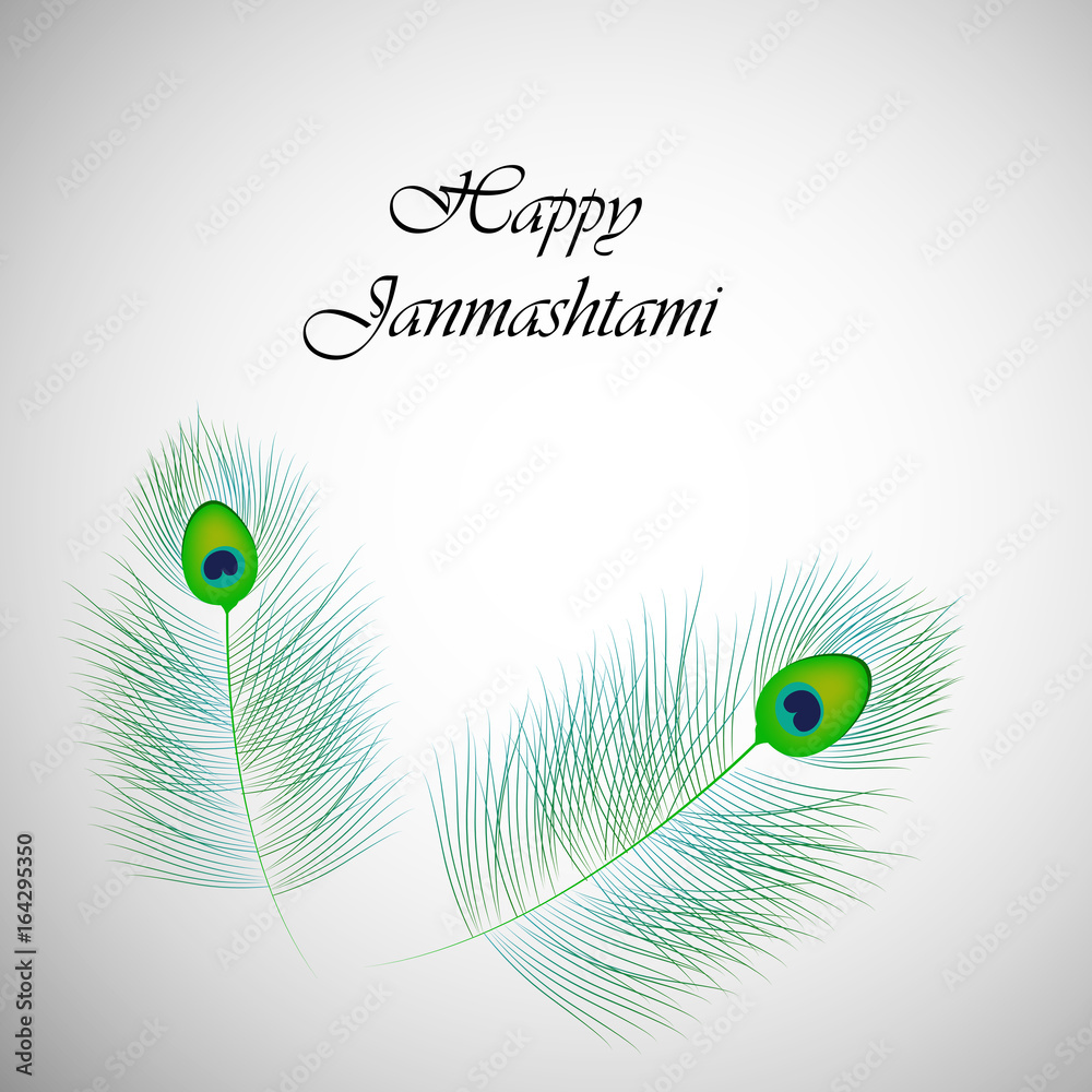Obraz premium illustration of hindu festival Janmashtami background. Janmashtami is a hindu festival celebrated on the occasion of Hindu God Krishna.