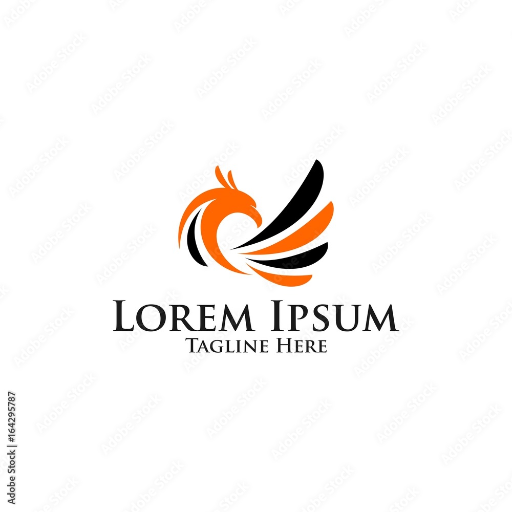 phoenix bird icon vector logo phoenix bird icon vector logo