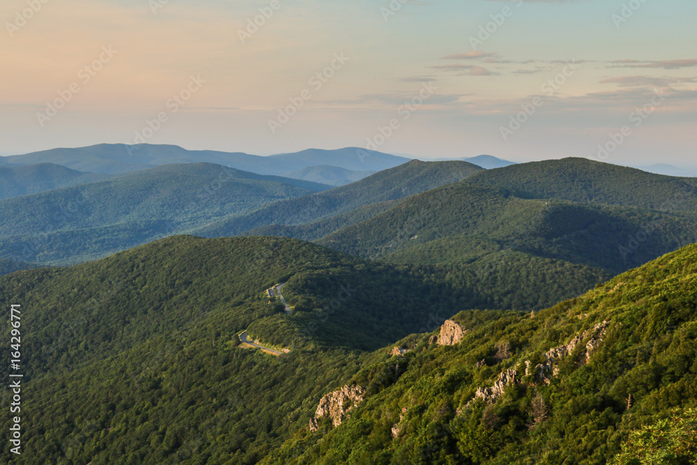 Skyline Drive, seen from Stony Man in Shenandoah National Park Skyline Drive, seen from Stony Man in Shenandoah National Park