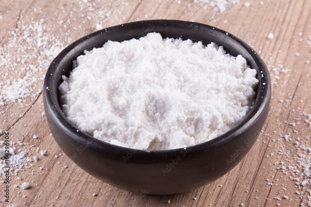 Tapioca Flour into a bowl Tapioca Flour into a bowl