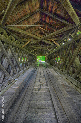 Latticed Covered Bridge Interior