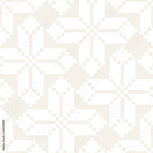 Vector seamless cross tiling pattern. Modern stylish geometric texture. Repeating mosaic abstract background