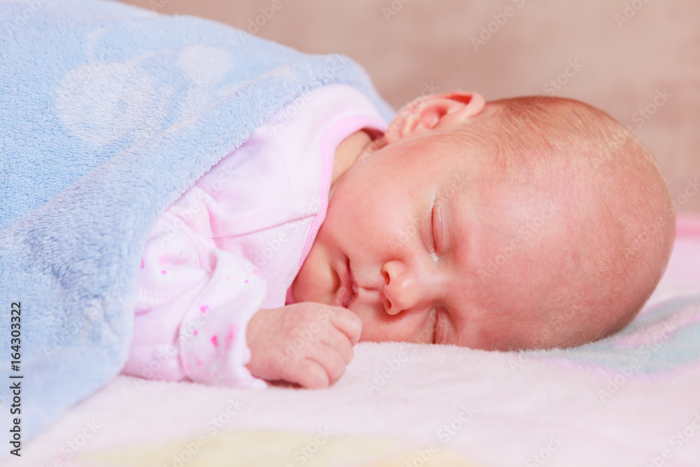 Little newborn baby sleeping in blanket Little newborn baby sleeping in blanket