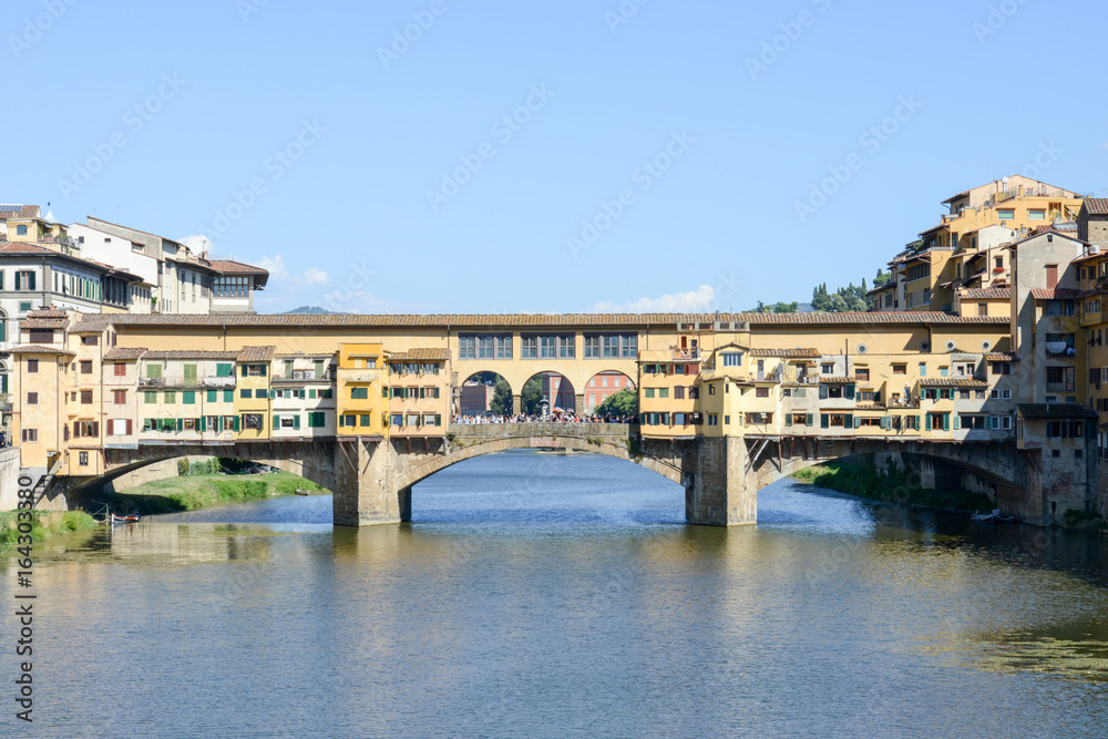 Famous bridge of Ponte Vecchio in Florence on Italy.