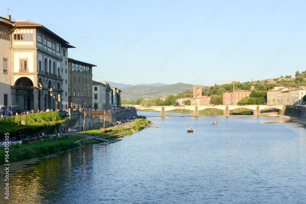 River Arno at Florence on Italy.