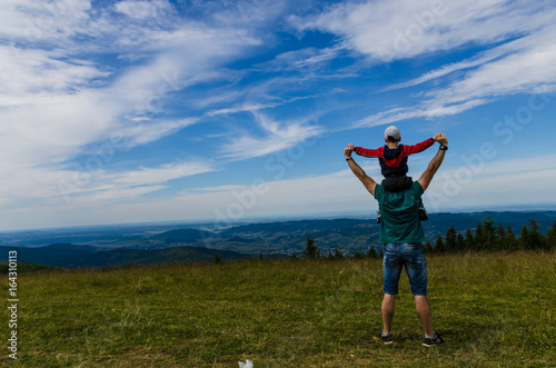 Carpathian mountains landscape view in Yaremche