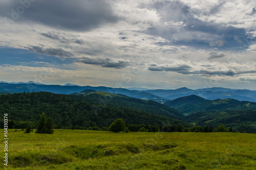 Carpathian mountains landscape view in Yaremche © thaarey1986