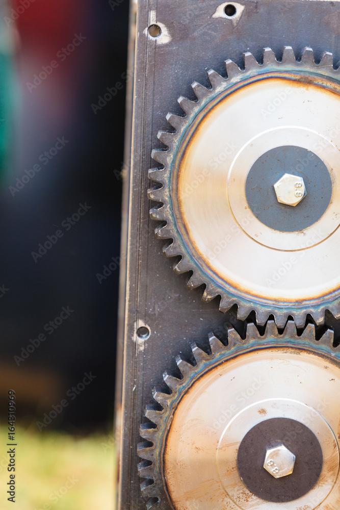 Sprocket gear made of steel, industrial object Sprocket gear made of steel, industrial object
