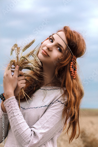  beautiful young girl with a slavic appearance