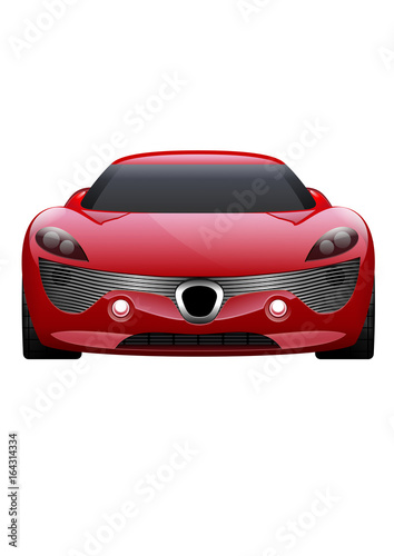  Car Vector on White Background. Business sport car isolated.