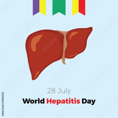Illustration of world hepatitis day. Vector. Stop hepatitis
