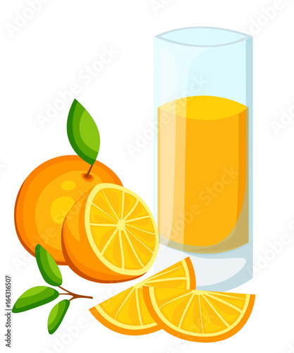 Design Template banner, poster, icons orange smoothies. Illustration of orange juice Drink me. Freshly squeezed tropical orange juice for healthy life. A glass of juice in doodle cute style. Vector
