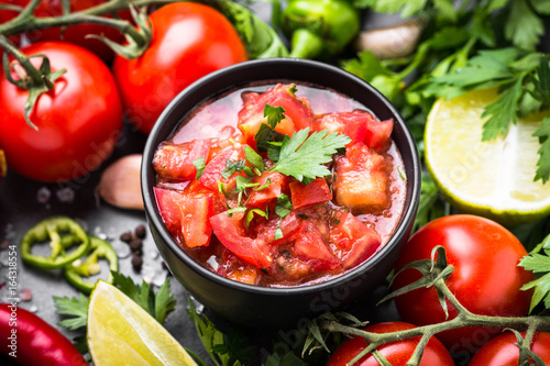 Traditional Latin American mexican salsa  sauce