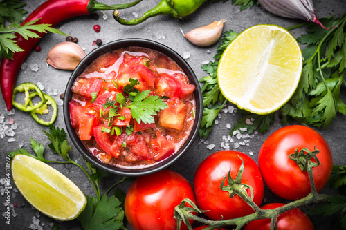 Traditional Latin American mexican salsa sauce
