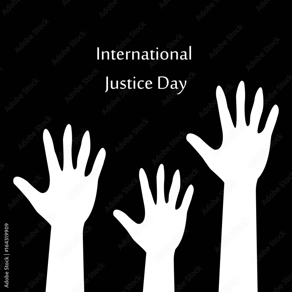 Fototapeta premium illustration of International Justice day background