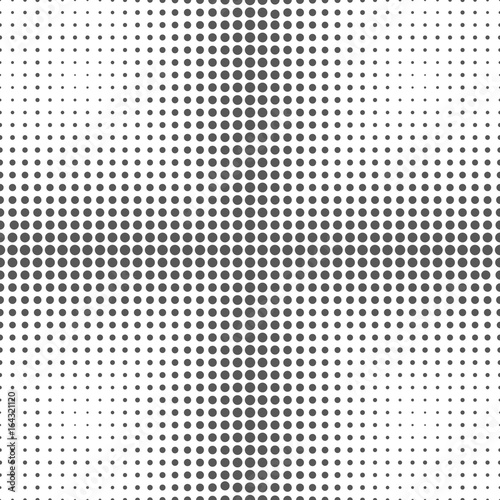 Abstract seamless pattern with dots. Modern black and white texture. Geometric background