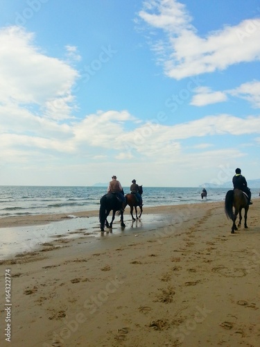 Passeggiata a cavallo sulla spiaggia