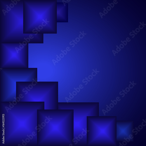  Abstract blue background of shiny squares