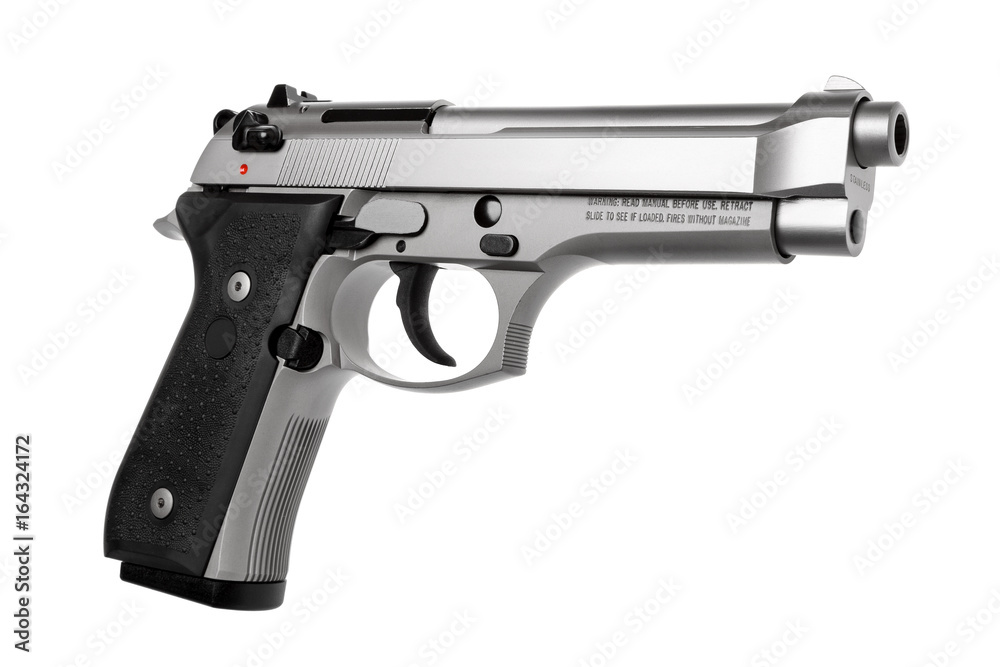 Pistol isolated on white