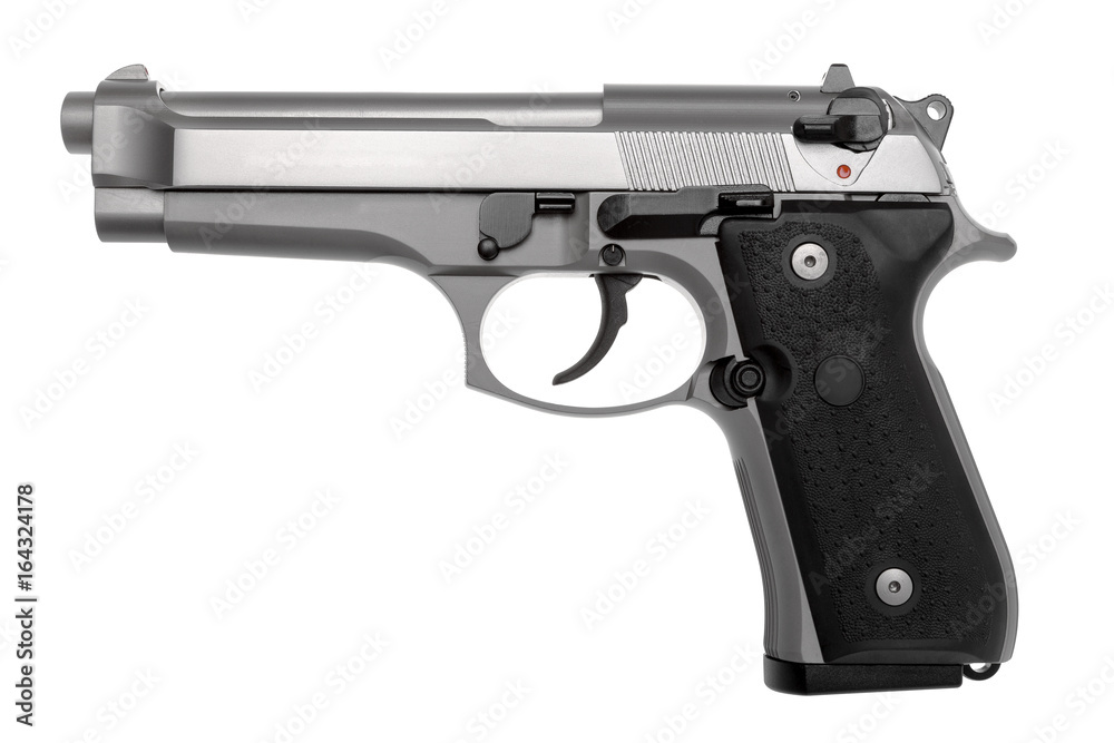 Pistol isolated on white