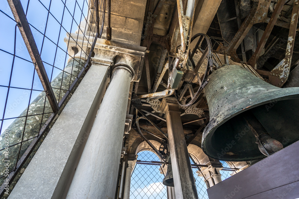 Bells inside of tower Saint-Mark Venice Italy Bells inside of tower Saint-Mark Venice Italy